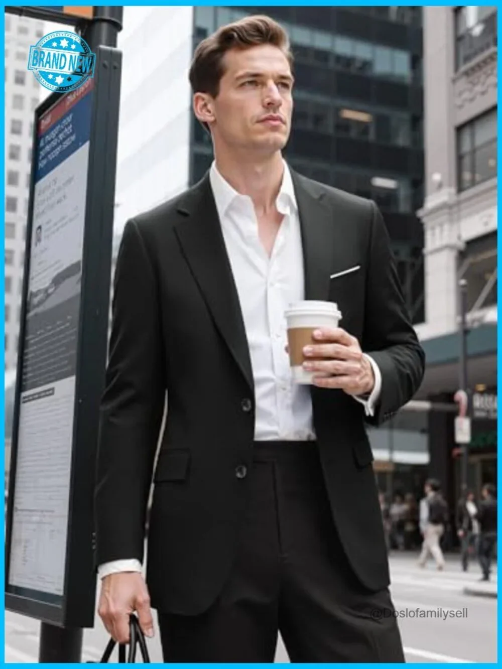 Slim Fit Blazer Modern Formal Business Wedding Party Jacket Elegant